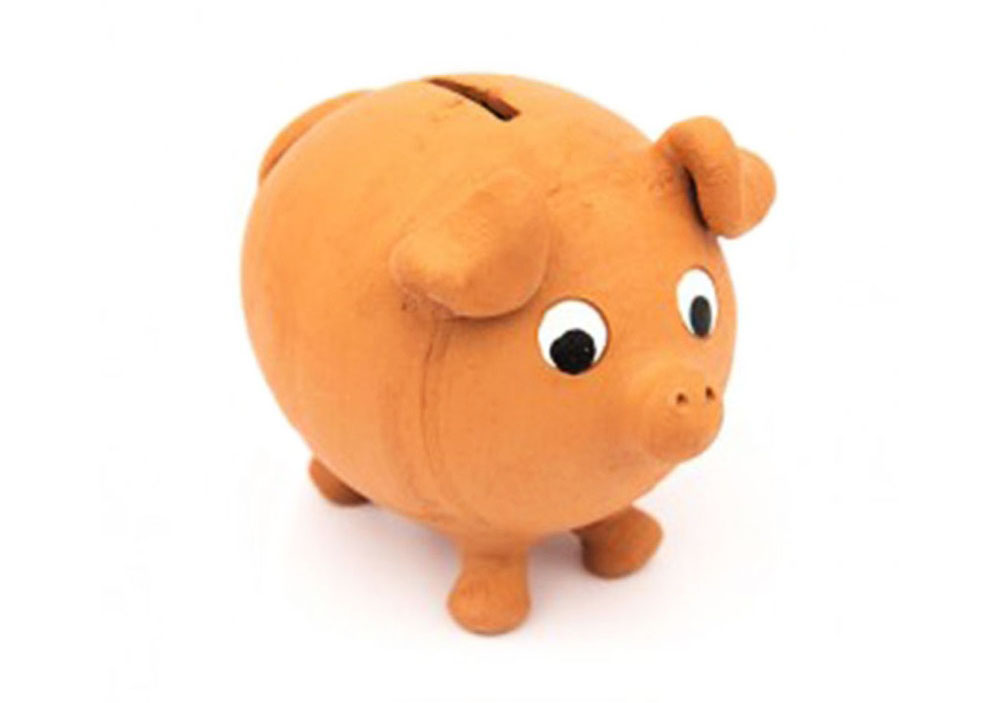 Hucha cerdito cerámica. Alfarería Velasco